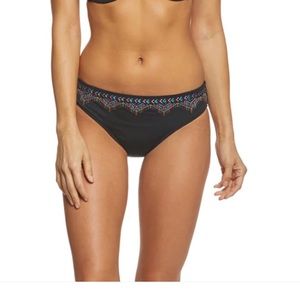 Jantzen Embroidered Solid Hipster Bikini Bottom
